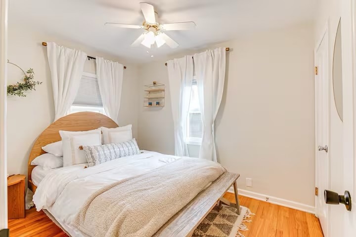 Guest bedroom at The Lucky Charm vacation rental